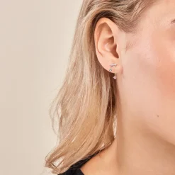 Boucles D'oreilles Pendantes Universe Or Jaune Améthyste Topaze Oxyde-Histoire d'Or Discount