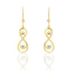 Histoire d'Or Boucles D'oreilles Pendantes Ademar Or Jaune Oxyde De Zirconium