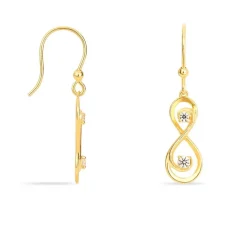 Histoire d'Or Boucles D'oreilles Pendantes Ademar Or Jaune Oxyde De Zirconium