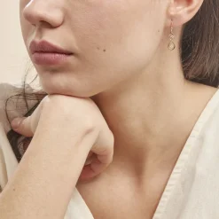 Histoire d'Or Boucles D'oreilles Pendantes Ademar Or Jaune Oxyde De Zirconium