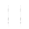 Histoire d'Or Boucles D'oreilles Pendantes Manou Argent Blanc