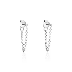 Histoire d'Or Boucles D'oreilles Pendantes Argent Leent