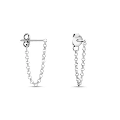 Histoire d'Or Boucles D'oreilles Pendantes Argent Leent