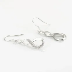 Boucles D'oreilles Pendantes Ayhan Argent Blanc Oxyde De Zirconium-Histoire d'Or Sale