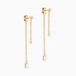 Histoire d'Or Boucles D'oreilles Pendantes Mirage Or Jaune Nacre