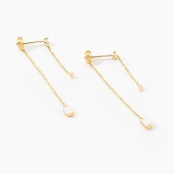 Histoire d'Or Boucles D'oreilles Pendantes Mirage Or Jaune Nacre