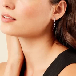 Boucles D'oreilles Pendantes Ellyn Argent Blanc Oxyde De Zirconium-Histoire d'Or Discount