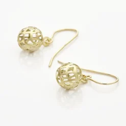 Boucles D'oreilles Pendantes Fidelia Boules Or Jaune-Histoire d'Or Clearance
