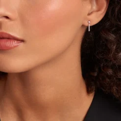 Boucles D'oreilles Pendantes Barakat Or Jaune Oxyde De Zirconium-Histoire d'Or New