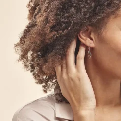 Boucles D'oreilles Pendantes Argent Blanc Prudent-Histoire d'Or Online