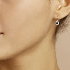 Boucles D'oreilles Pendantes Doorsie Or Jaune Saphir Et Diamant-Histoire d'Or Best