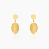 Boucles D'oreilles Pendantes Hristina Acier Jaune-Histoire d'Or Hot