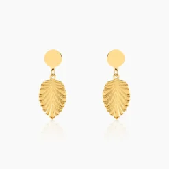 Boucles D'oreilles Pendantes Hristina Acier Jaune-Histoire d'Or Hot