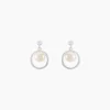 Boucles D'oreilles Pendantes Ivana Argent Blanc Perle De Culture-Histoire d'Or Clearance
