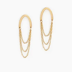 Histoire d'Or Boucles D'oreilles Pendantes Brin D'or Or Jaune