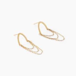 Histoire d'Or Boucles D'oreilles Pendantes Brin D'or Or Jaune