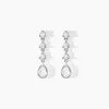 Histoire d'Or Boucles D'oreilles Pendantes Hida Argent Blanc Oxyde De Zirconium