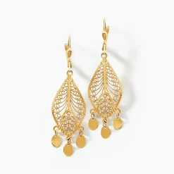Boucles D'oreilles Pendantes Makari Or Jaune-Histoire d'Or Best