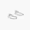 Histoire d'Or Boucles D'oreilles Pendantes Argent Blanc Tamako Oxydes De Zirconium