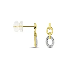 Histoire d'Or Boucles D'oreilles Pendantes Margane Or Jaune Diamant