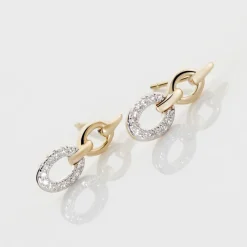 Histoire d'Or Boucles D'oreilles Pendantes Margane Or Jaune Diamant