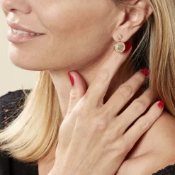 Histoire d'Or Boucles D'oreilles Pendantes Hugolin Plaqué Or Aventurine