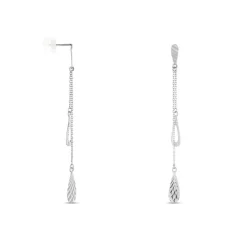 Histoire d'Or Boucles D'oreilles Pendantes Anila Gouttes Or Blanc