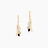 Histoire d'Or Boucles D'Oreilles Pendantes Usha Or Jaune Saphir