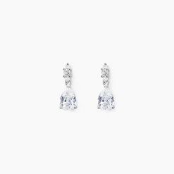 Boucles D'oreilles Pendantes Marie-helena Argent  Oxyde De Zirconium-Histoire d'Or Hot
