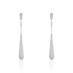 Histoire d'Or Boucles D'oreilles Pendantes Chandell Argent Blanc Oxyde De Zirconium