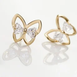 Histoire d'Or Boucles D'oreilles Pendantes Jelissa Plaqué Or Oxyde De Zirconium