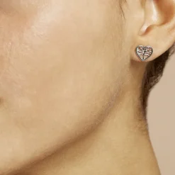 Histoire d'Or Boucles D'oreilles Pendantes Elwenn Argent Blanc