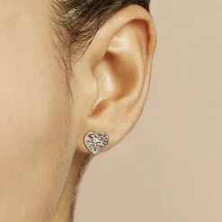 Histoire d'Or Boucles D'oreilles Pendantes Elwenn Argent Blanc