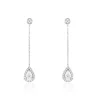 Histoire d'Or Boucles D'oreilles Pendantes Searlas Or Blanc Oxyde De Zirconium
