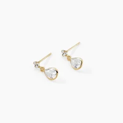 Histoire d'Or Boucles D'oreilles Pendantes Lika Or Jaune Oxyde De Zirconium