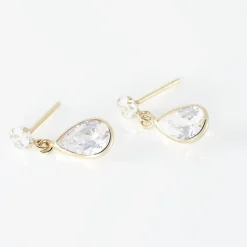 Histoire d'Or Boucles D'oreilles Pendantes Lika Or Jaune Oxyde De Zirconium