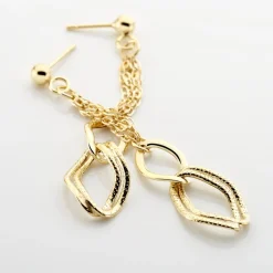 Histoire d'Or Boucles D'oreilles Pendantes Blinda Or Jaune