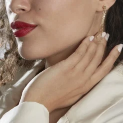 Histoire d'Or Boucles D'oreilles Pendantes Blinda Or Jaune