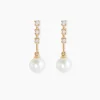 Histoire d'Or Boucles D'oreilles Pendantes Louise-marie Or Jaune Perle De Culture