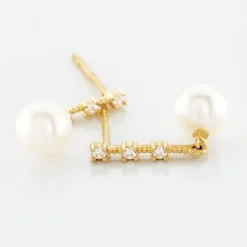 Histoire d'Or Boucles D'oreilles Pendantes Louise-marie Or Jaune Perle De Culture
