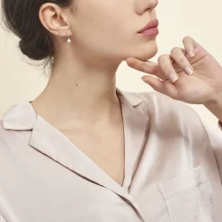 Histoire d'Or Boucles D'oreilles Pendantes Louise-marie Or Jaune Perle De Culture