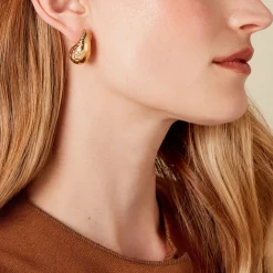 Boucles D'oreilles Pendantes Iliane Acier Doré-Histoire d'Or Clearance