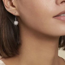 Histoire d'Or Boucles D'oreilles Pendantes Blanca Argent Blanc Perle De Culture