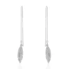 Histoire d'Or Boucles D'oreilles Pendantes Euriell Argent Blanc