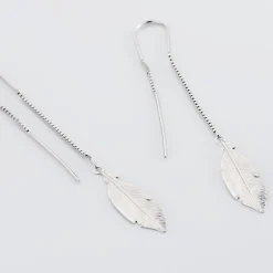 Histoire d'Or Boucles D'oreilles Pendantes Euriell Argent Blanc