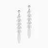 Boucles D'oreilles Pendantes Auxanne Argent Blanc-Histoire d'Or Clearance