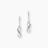 Histoire d'Or Boucles D'oreilles Pendantes Argent Blanc Teoxane