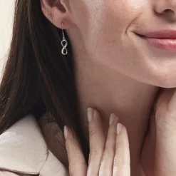 Histoire d'Or Boucles D'oreilles Pendantes Argent Blanc Teoxane