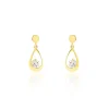 Histoire d'Or Boucles D'oreilles Pendantes Phaenna Or Jaune Oxyde De Zirconium