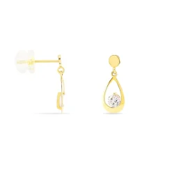 Histoire d'Or Boucles D'oreilles Pendantes Phaenna Or Jaune Oxyde De Zirconium